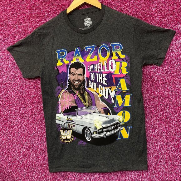 WWE Razor Ramon Say Hello To The Bad Guy T-Shirt Small - Picture 3 of 4